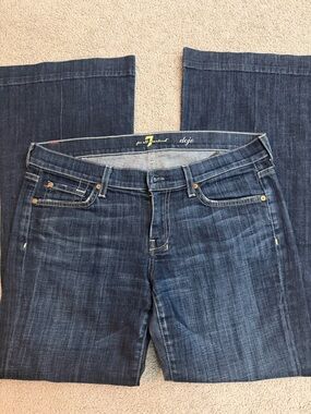 7 For All Mankind Dark Blue Bootcut Jeans